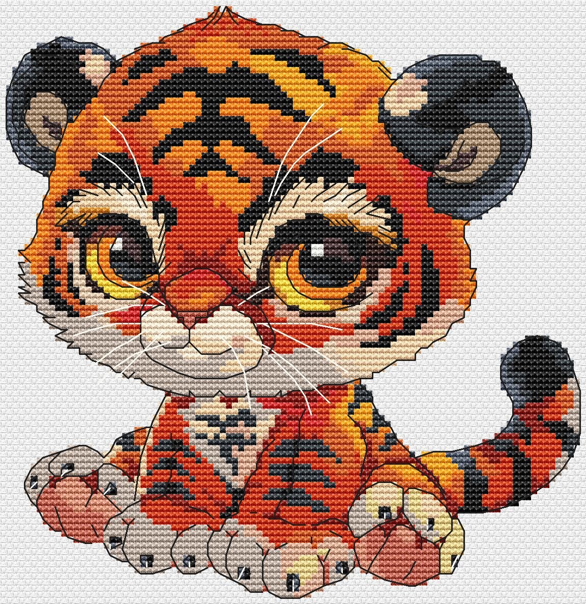 Схема для вышивки крестом «Тигренок»
