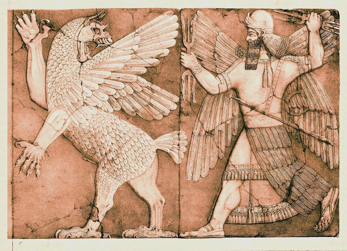 Шумерский бог Мардук. С крыльями?