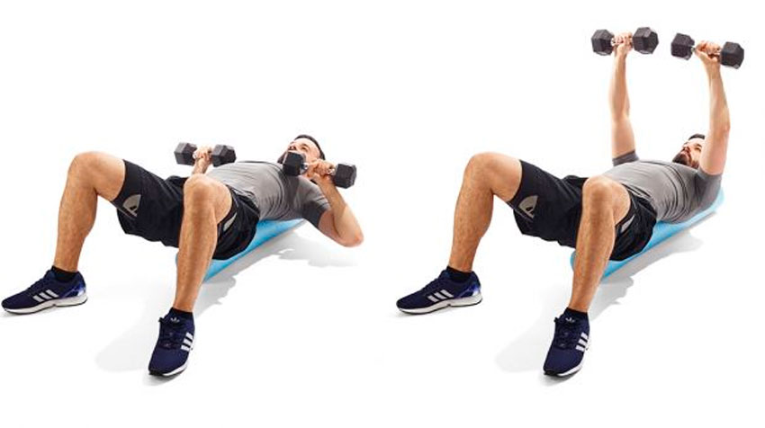 Жим гантелей лежа