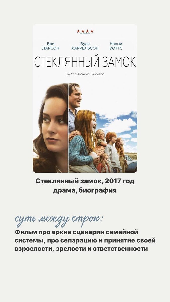 пример разбора фильма "Стеклянный замок"