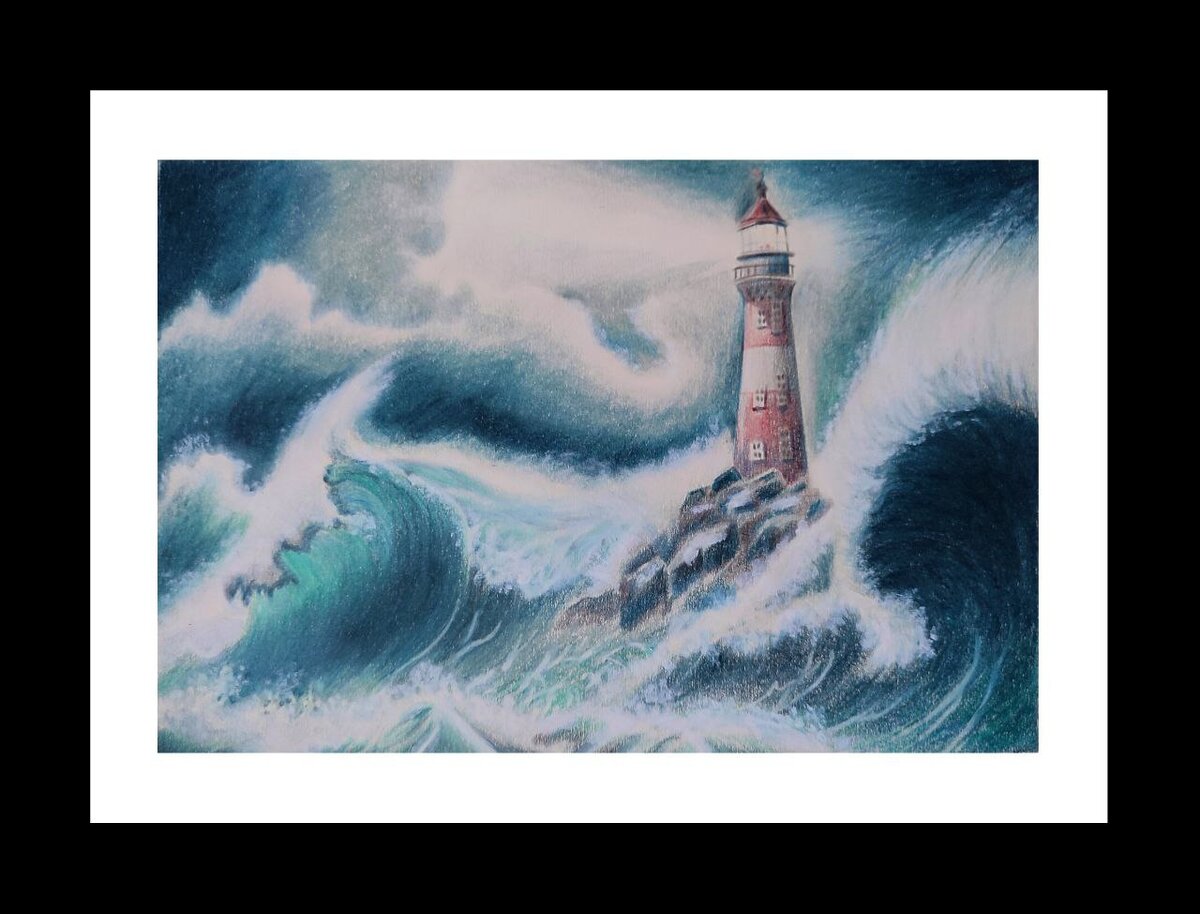 Цветные карандаши + масляная пастель