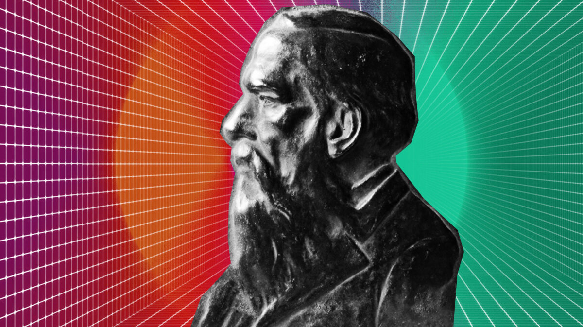 Иллюстрация на основе рельефа А. Троулянского. 1921 год // Источник фотографии: https://www.md.spb.ru/dostoevskij/obraz_dostoevskogo/ 