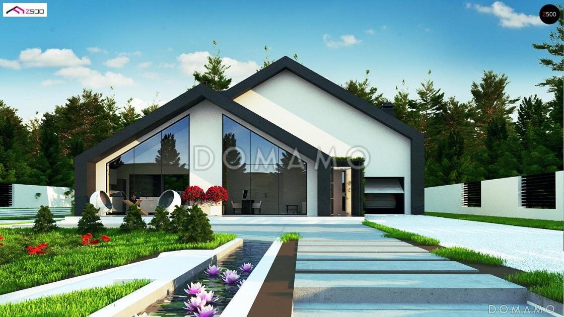 Проект D3970 — проект дома с элементами барнхауса