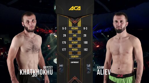 Байзет Хатхоху vs. Адам Алиев Bayzet Khatkhokhu vs. Adam Aliev ACA 108 - Grozny