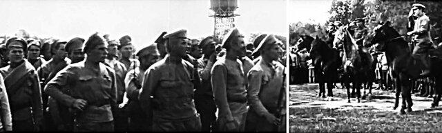    Николай Подвойский выступает перед бойцами 9-й дивизии, после чего они отправятся на фронт. 1918 год. Много позже этот парк назовут в честь Дзержинского