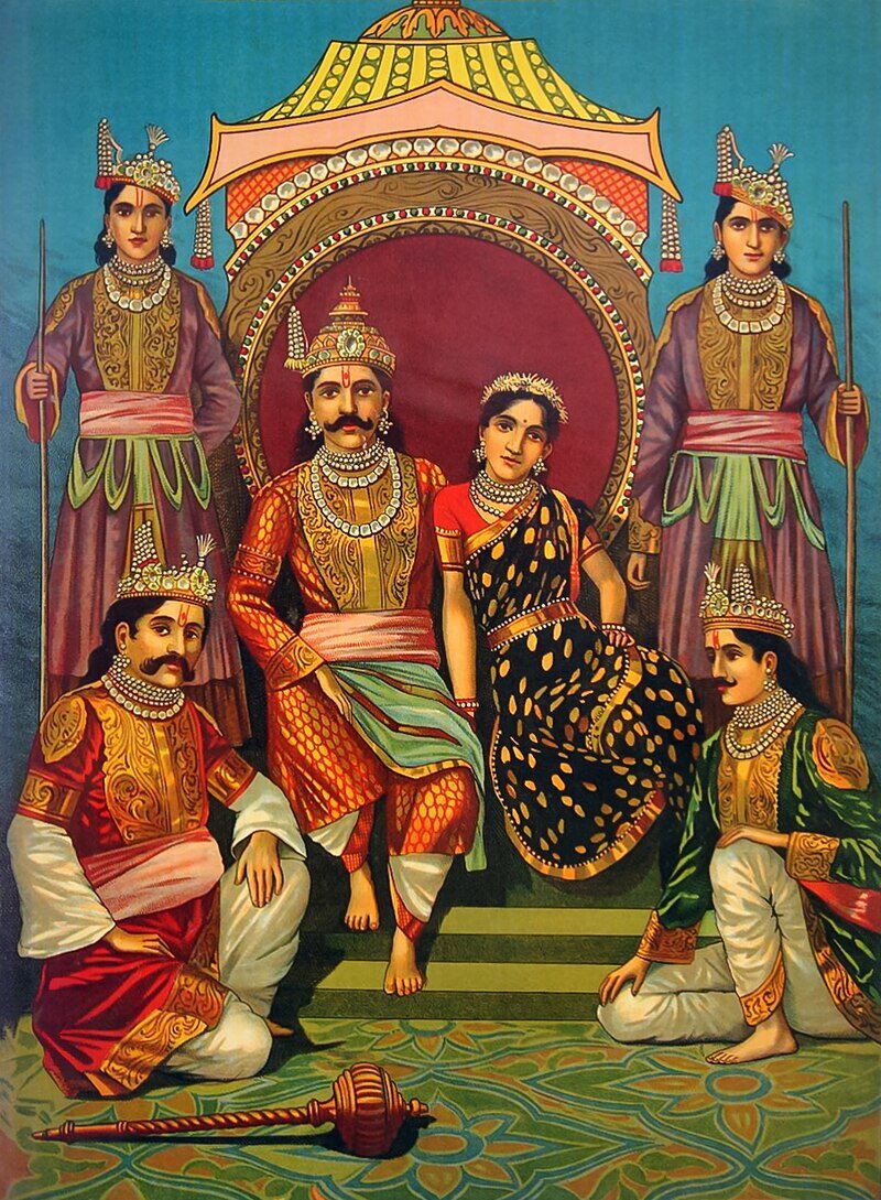 Драупади и ее пять мужей.