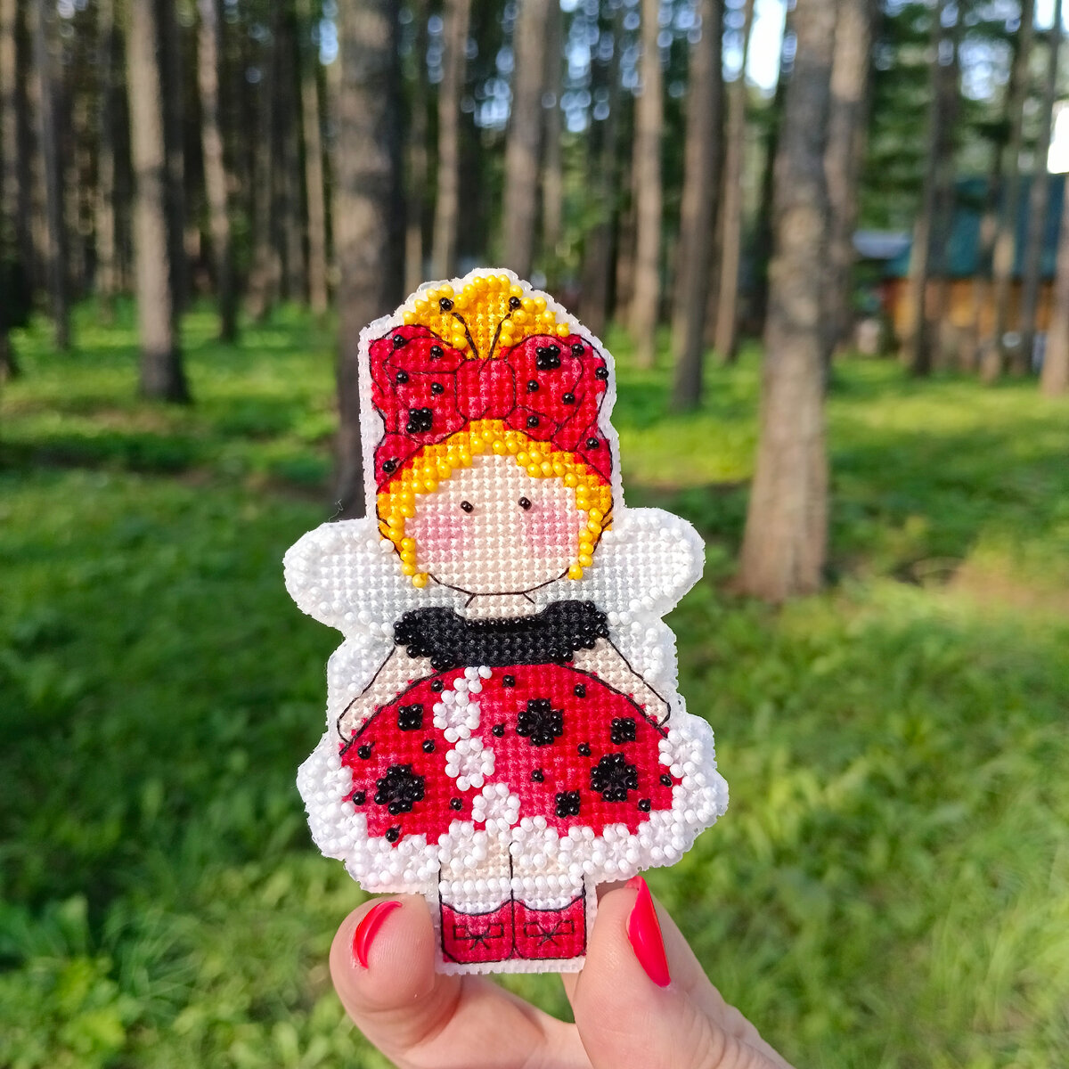 Игольница божья коровка крючком. ПРОСТО!