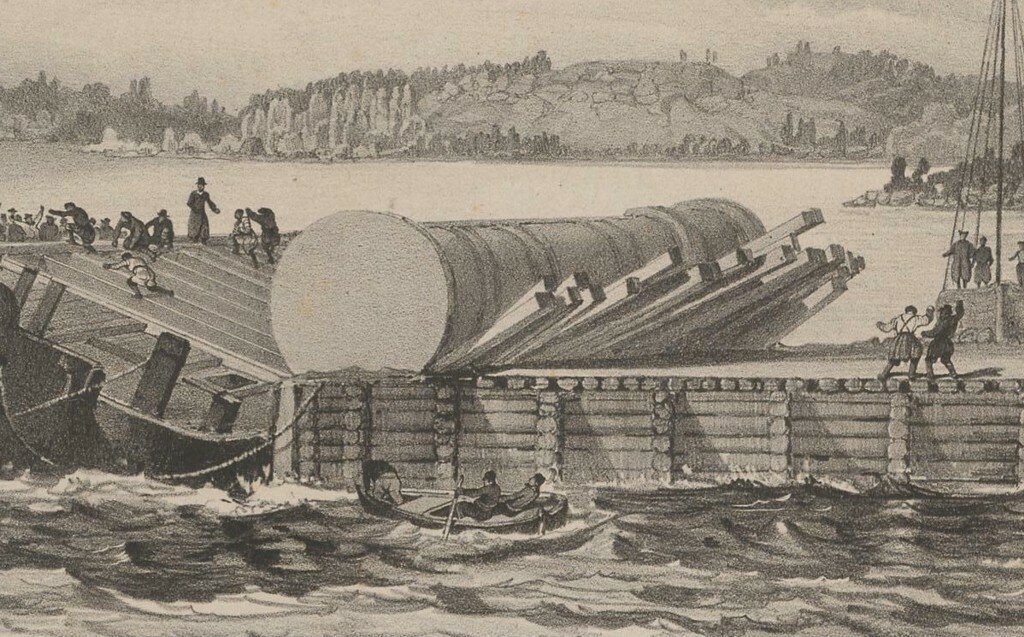 Из альбома «Планы и детали памятника, посвященного памяти Императора Александра», изд. 1836, рис. Огюста Монферрана