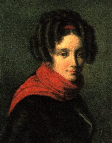 Екатерина Николаевна Ушакова. Неизвестный художник.
Конец 1820-х - начало 1830-х годов.