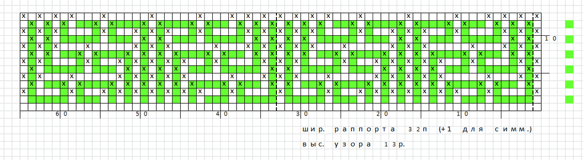 Для вязания темными нитками по светлому фону...