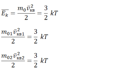 Средняя кинетическая энергия поступательного теплового движения