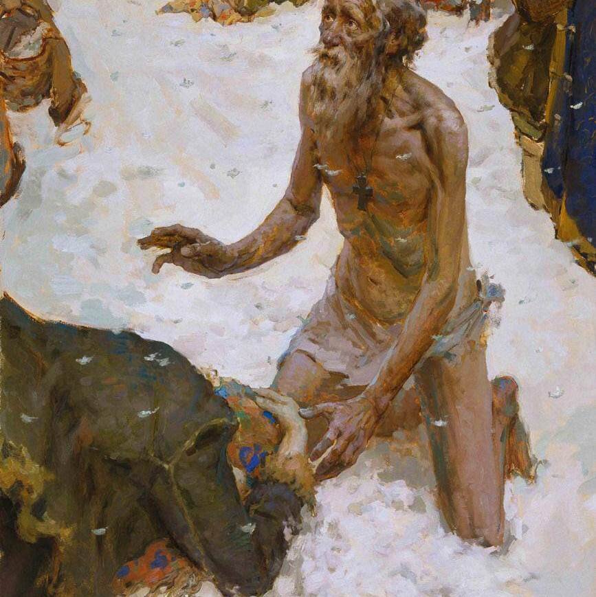 «Московский чудотворец Блаженный Василий». Графов В.Ю.(фрагмент)