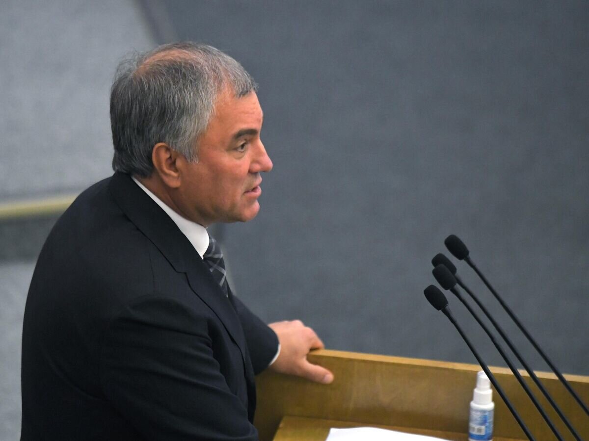    Депутат Государственной Думы РФ Вячеслав Володин выступает на пленарном заседании Государственной Думы РФ восьмого созыва© РИА Новости / Илья Питалев