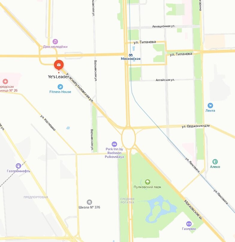 Апарт-отель “YE’S Leader”. Расположение на карте.