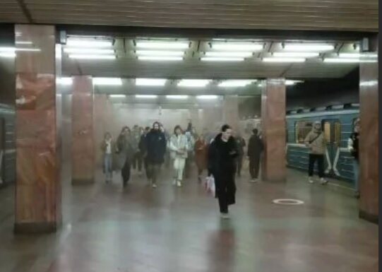 Станция "Печатники" в момент аварии. Фото: соцсети