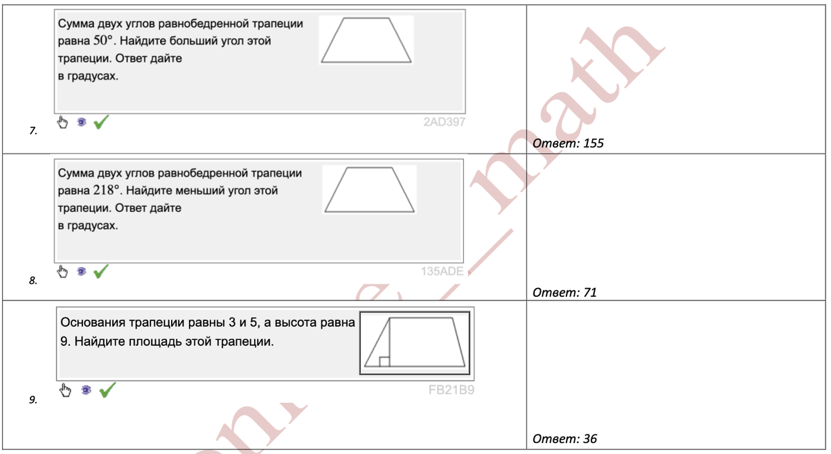 ВСЕ ЗАДАНИЯ НА ТРАПЕЦИЮ, КОТОРЫЕ МОГУТ ПОПАСТЬСЯ НА ОГЭ 2024 ПО МАТЕМАТИКЕ  | МАТЕМАТИКА ОГЭ/ЕГЭ | Анастасия Роганова | Дзен