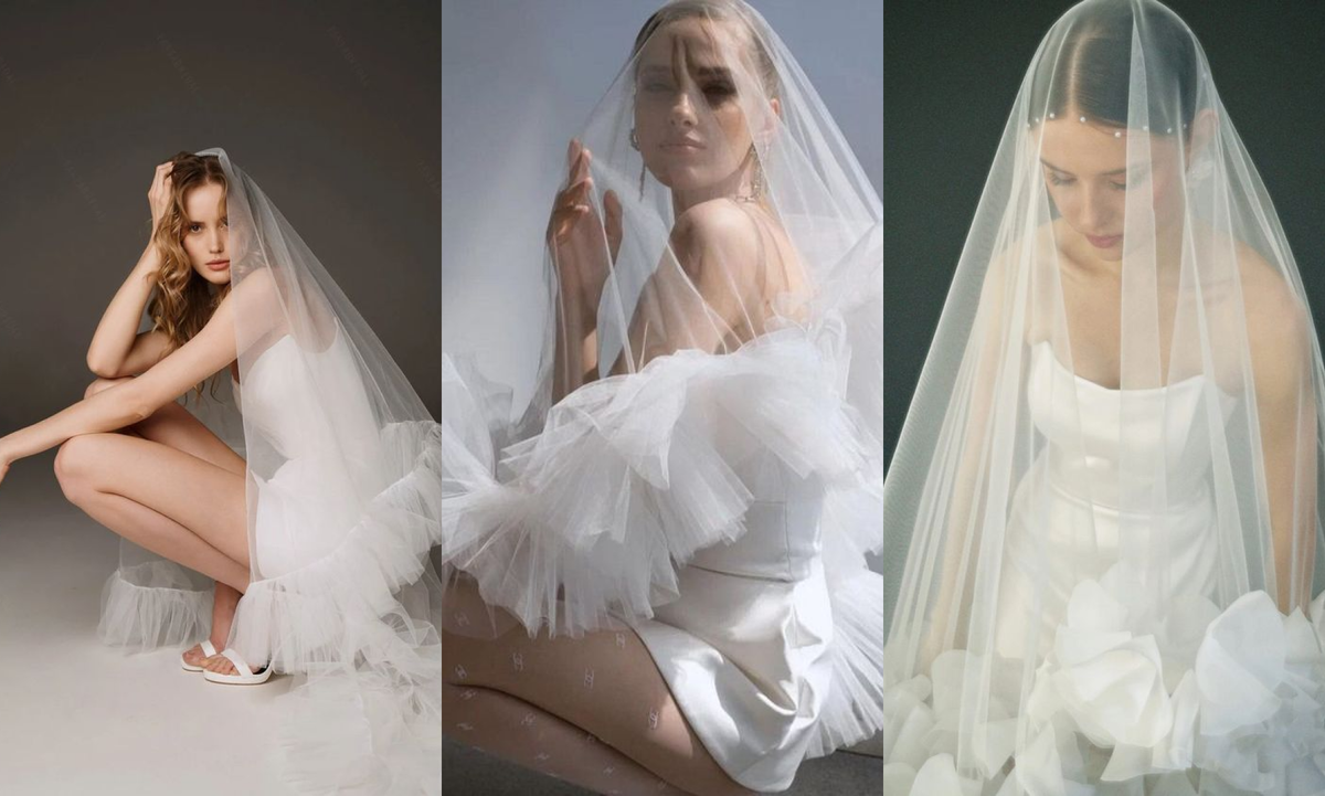 Фата из сетки