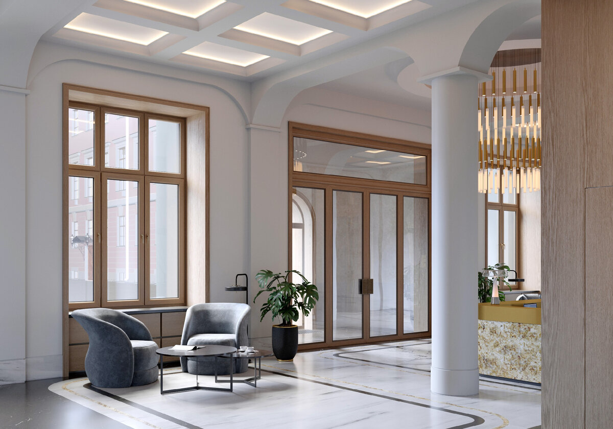 Рендеры - внутри клубного дома "Чистые пруды"