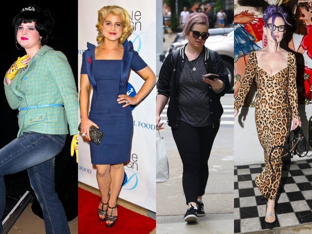 Слева направо: Келли Осборн в 2002, 2010, 2017 и 2023 годах (источник: Legion-Media.ru)