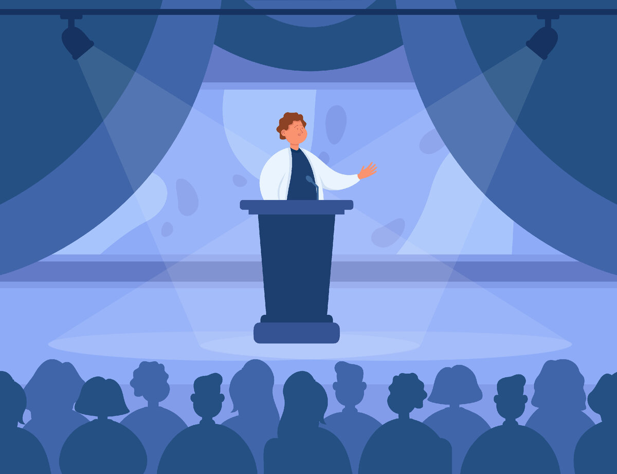 <a href="https://www.freepik.com/free-vector/doctor-speaking-from-podium-stage-conference_20827718.htm#query=public%20speaking%20cartoon&position=2&from_view=keyword&track=ais">Image by pch.vector</a> on Freepik