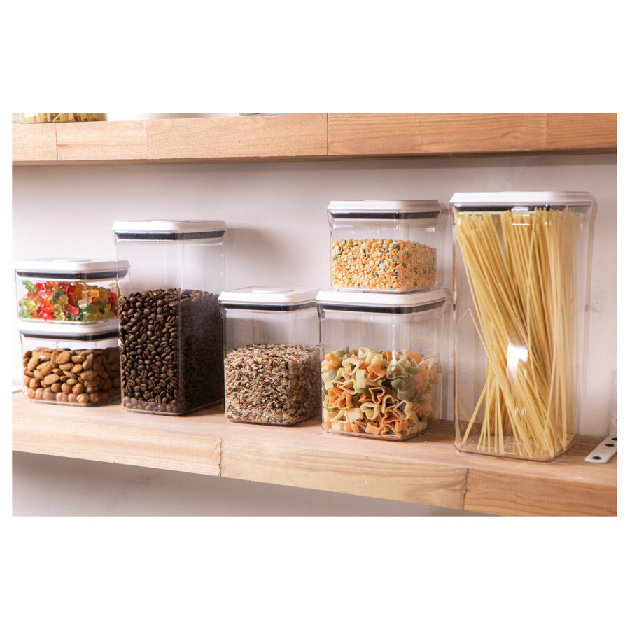 Набор контейнеров для сыпучих продуктов с вакуумной крышкой WO HOME CLICK 3 шт: 520 мл, 1,25 л, 2 л