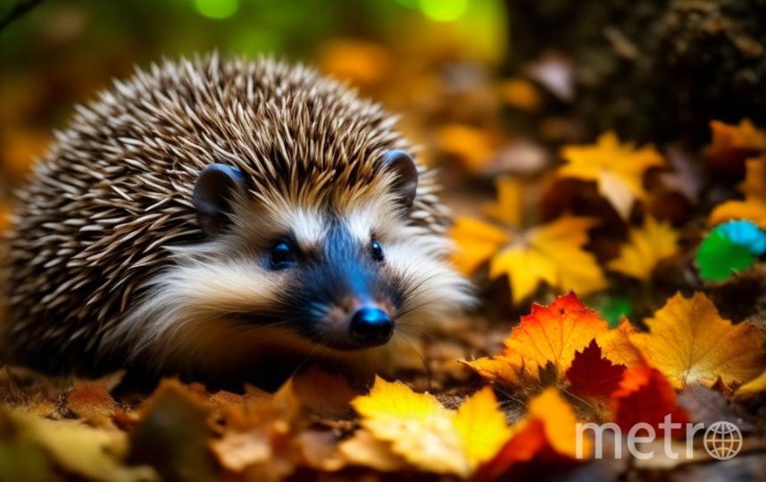    Из опавших листьев можно сделать удобное место для зимней спячки ежей.сгенерировано нейросетью