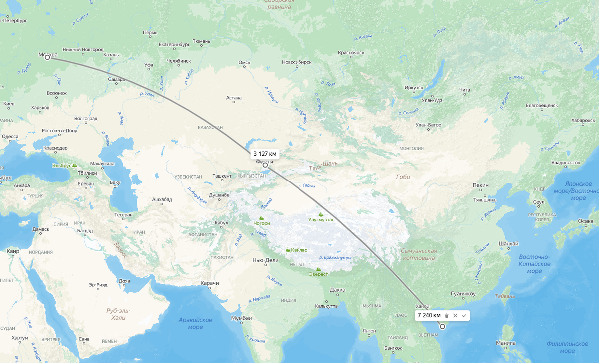 Сколько лететь от москвы до казахстана