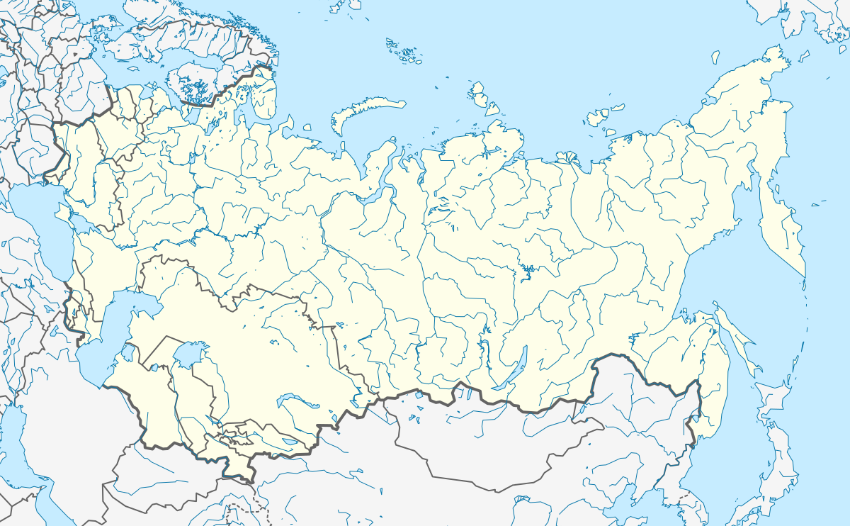 Карта мест проведения мирных ядерных взрывов в СССР