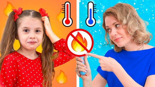 Eva and Hot vs Cold and other Challenges for kids