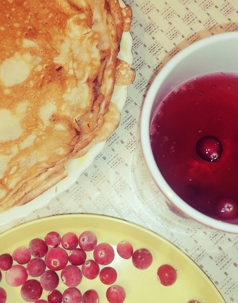 Чай с клюквой 