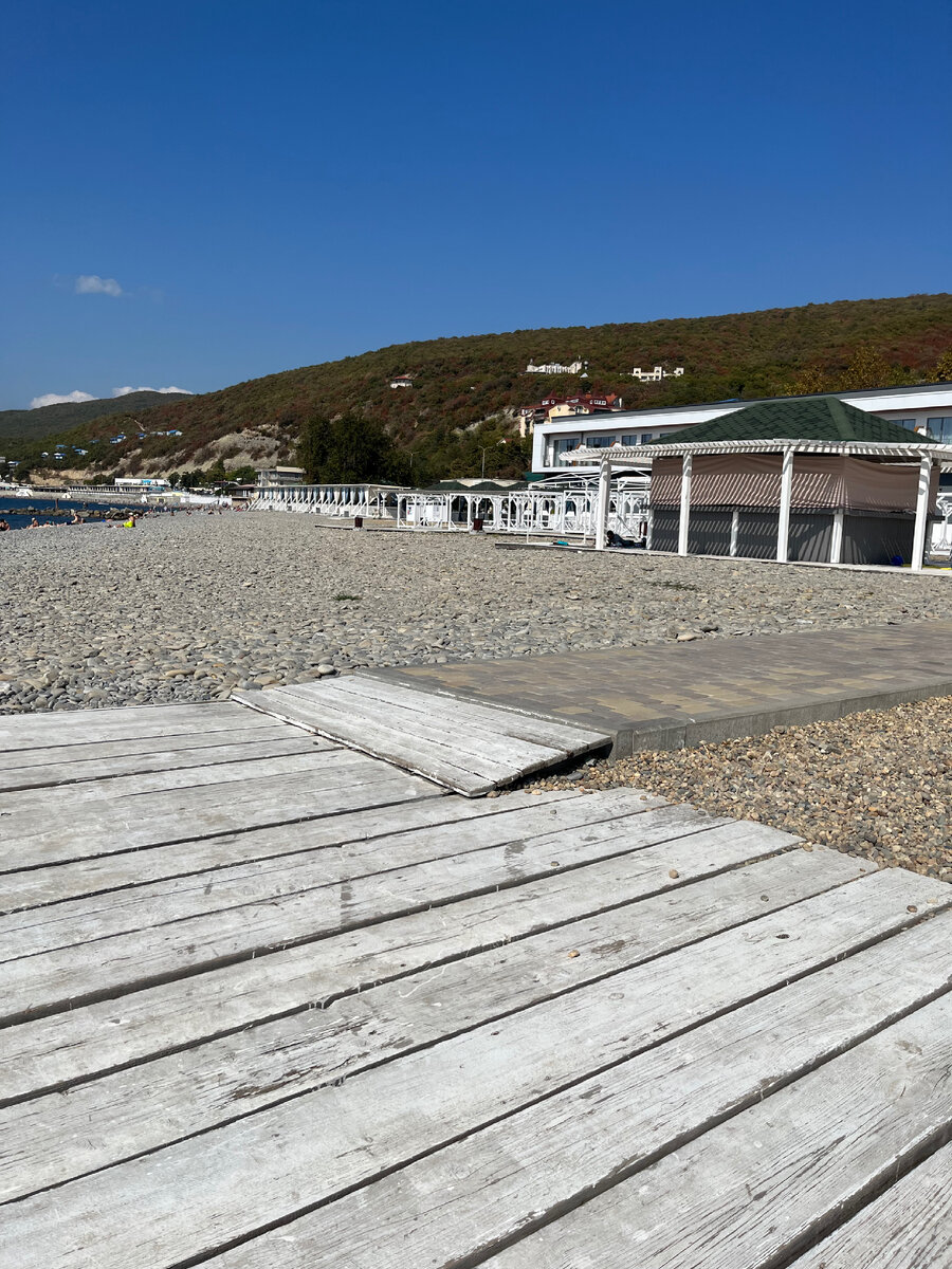 Пляж возле отеля ,, Берег моря,, 