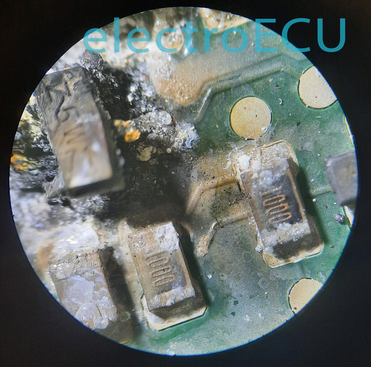 Сгоревший электронный компонент