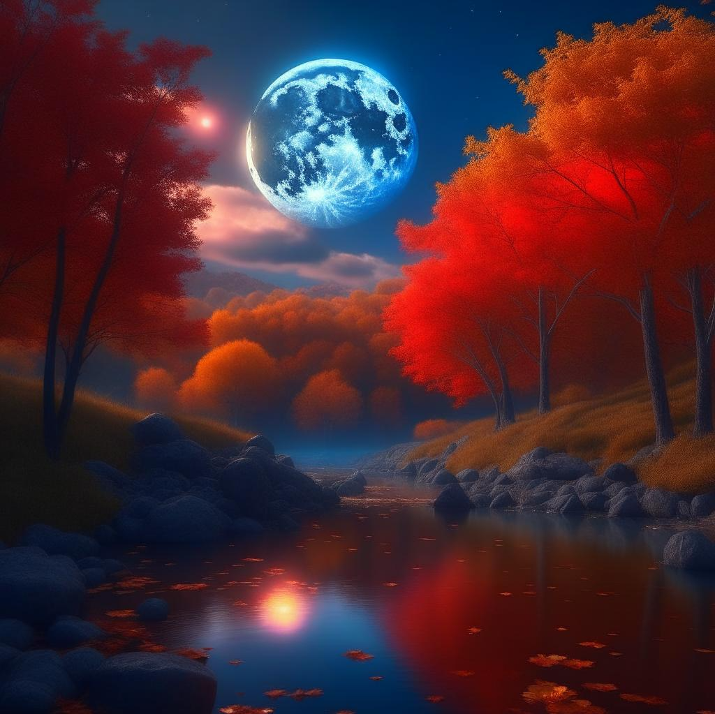 Лунное затмение действует в течение 3 месяцев после свершения затмения. Изображения созданы нейросетью Kandinsky 2.2