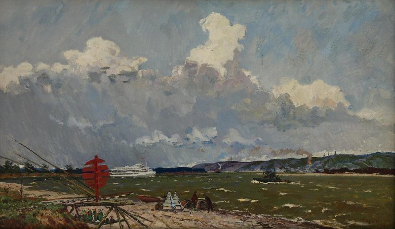 Г. В. Филатов. Волга у Жигулей. 1964. Источник: https://goskatalog.ru/portal/#/collections?id=9927376