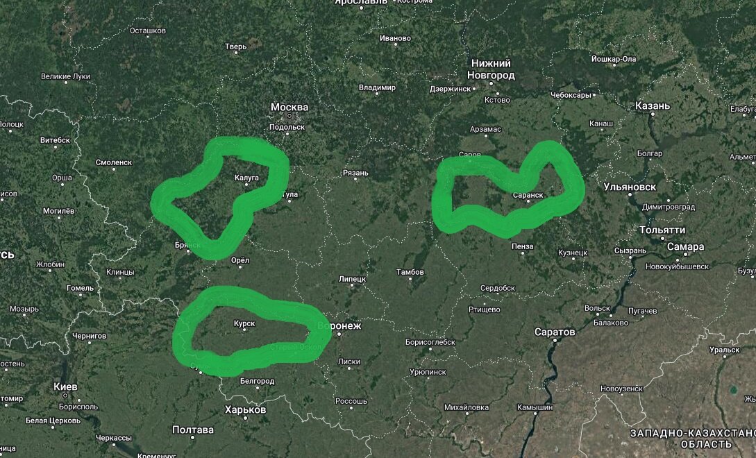 Регионы на карте