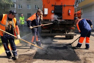    Ремонт покрытия во дворах © Пресс-служба Главного управления содержания территорий Московской области