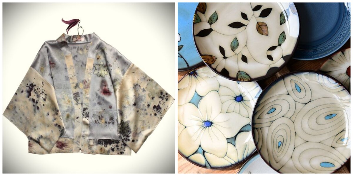 2. Шёлк и глянцевая керамика.