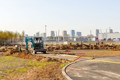    Благоустройство территории рядом с индустриальным парком «Руднево» © Сайт мэра Москвы