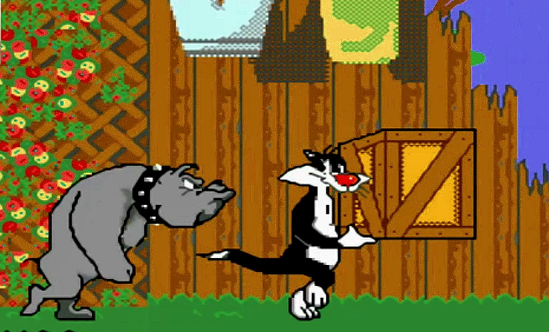 Прохождение одной из лучших игры на Sega: Sylvester and Tweety in Cagey  Capers. Часть I