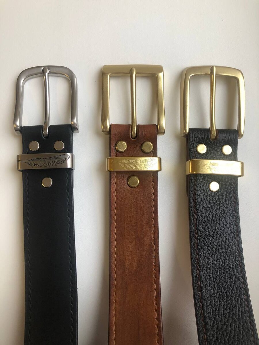 Ремень из натуральной кожи ручной работы