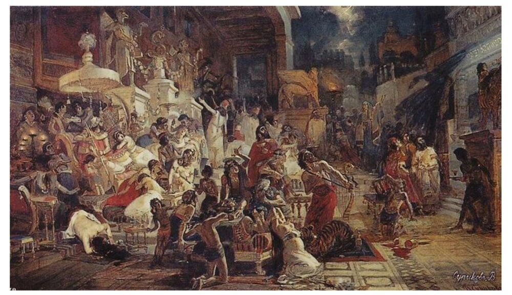 "Пир Валтасара", Василий Суриков, 1874 г., Государственный Русский музей, Санкт-Петербург 