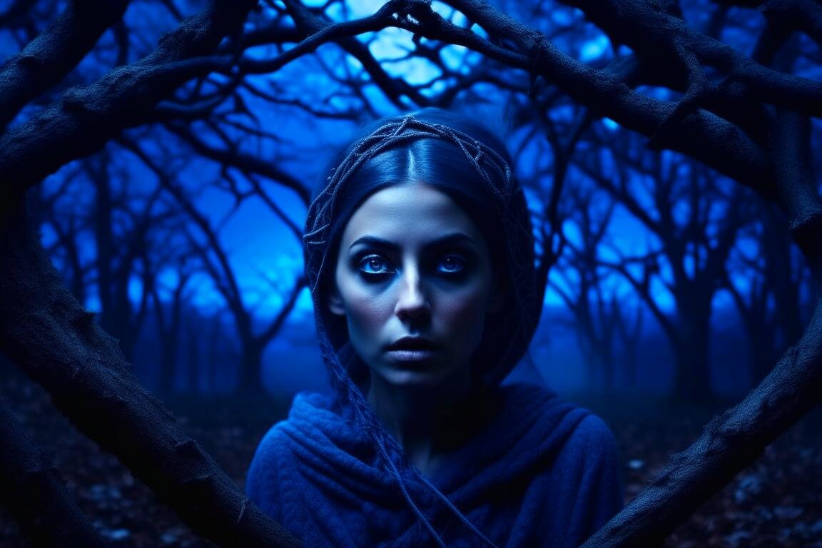 Призрак женщины. Нейросеть Kandinsky 2.2.