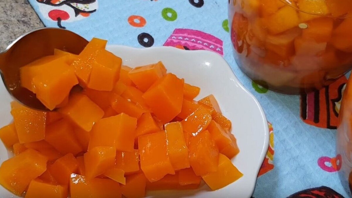 Компот из тыквы как манго на зиму.