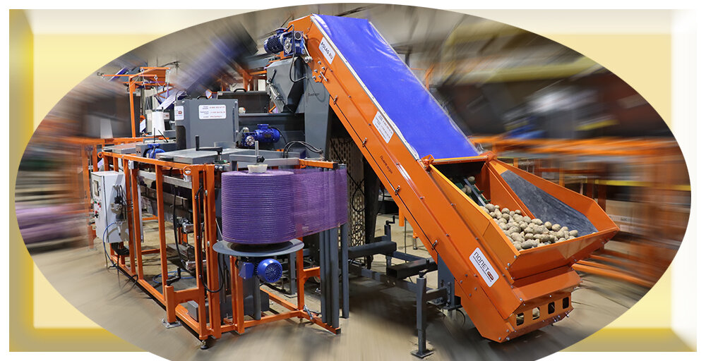 Упаковать картофель в сетку и овощи