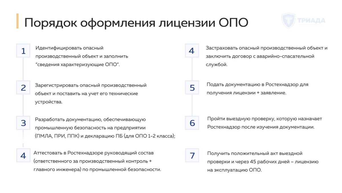 порядок оформления лицензии на эксплуатацию опасного производственного объекта (ОПО).