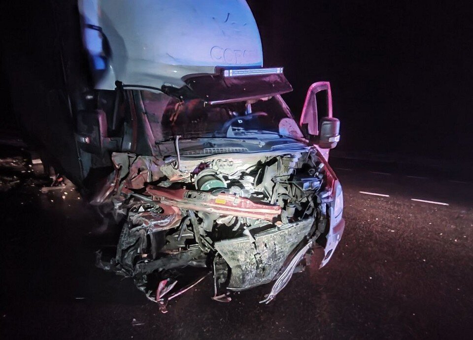    Газель с которой столкнулась лоб в лоб Приора. Фото: ГУ МВД по Пермскому краю.