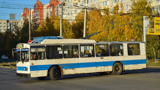 Троллейбус ЗиУ-682 КВР БТРМ-4001. Покатушки по Барнаулу. / A ride on the ZIU-682 trolleybus.