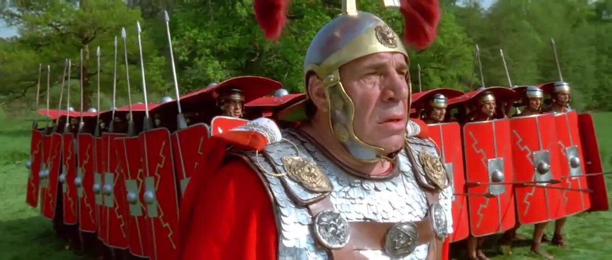 Римский легион - кадр из фильма «Астерикс и Обеликс против Цезаря» (фото взято из Интернета)