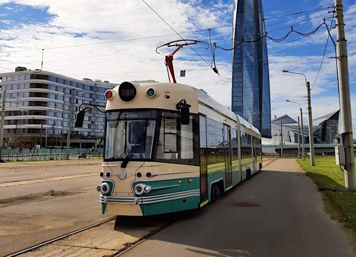 Всего в Санкт-Петербурге намеревались приобрести 54 ретротрамваев. Изображение «Уралтрансмаш»