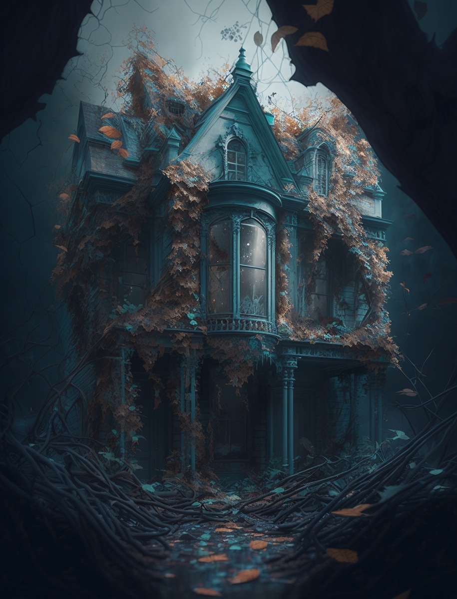 Хижина на перекрёстке миров. Midjorney